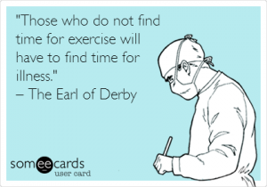 No time for exercise ecard